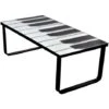 Coffee Table With Piano Printing Glass Top VidaXL