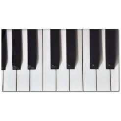 Coffee Table With Piano Printing Glass Top VidaXL -Living Room Furniture Store 1019202 5