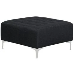 Modular U-Shaped Corner Sofa Bed 2 Chaises Ottoman Graphite Grey Fabric Aberdeen -Living Room Furniture Store 10759840 5