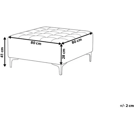 Modern Ottoman Square Footstool Grey Fabric Tufted Aberdeen 5 Modern Ottoman Square Footstool Grey Fabric Tufted Aberdeen - Image 3
