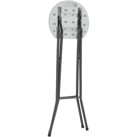 Folding Bar Stools 2 Pcs HDPE And Steel White VidaXL 7 Folding Bar Stools 2 Pcs HDPE And Steel White VidaXL - Image 5