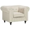 Modern Scroll Arm Fabric Club Chair Tufted Back Beige Chesterfield 1 Modern Scroll Arm Fabric Club Chair Tufted Back Beige Chesterfield -Living Room Furniture Store 11267255 1 1