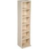CD Storage - 6 Shelves For 102 CDs - Dvd Storage, Cd Rack, Book Shelf - Beech