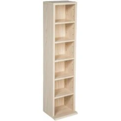 CD Storage - 6 Shelves For 102 CDs - Dvd Storage, Cd Rack, Book Shelf - Beech