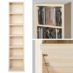 CD Storage - 6 Shelves For 102 CDs - Dvd Storage, Cd Rack, Book Shelf - Beech 7 CD Storage - 6 Shelves For 102 CDs - Dvd Storage, Cd Rack, Book Shelf - Beech -Living Room Furniture Store 11950403 3