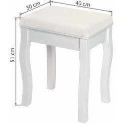Vanity Stool Rose Pattern - Bedroom Stool, Dressing Stool, Upholstered Stool -Living Room Furniture Store 11950858 4