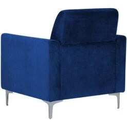 Modern Retro Upholstered Club Chair Armchair Velvet Fabric Navy Blue Fenes 11 Modern Retro Upholstered Club Chair Armchair Velvet Fabric Navy Blue Fenes -Living Room Furniture Store 12444105 5