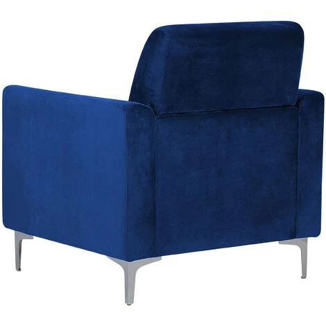 Modern Retro Upholstered Club Chair Armchair Velvet Fabric Navy Blue Fenes 7 Modern Retro Upholstered Club Chair Armchair Velvet Fabric Navy Blue Fenes - Image 5