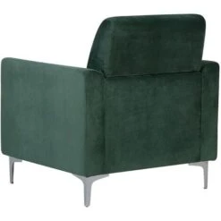Modern Retro Upholstered Club Chair Armchair Velvet Fabric Green Fenes -Living Room Furniture Store 12444108 5