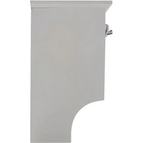 HALLWAY - Wall Storage Shelf With 2 Baskets And 5 Coat Hooks - White / Grey 5 HALLWAY - Wall Storage Shelf With 2 Baskets And 5 Coat Hooks - White / Grey - Image 3