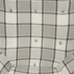 CHECK - Wing Back Rocking / Nursing Chair With Checked Tartan Fabric - Grey / White / Black -Living Room Furniture Store 14020302 4