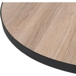 Set Of 3 Coffee Tables Light Wood Top Black Metal Legs Melody -Living Room Furniture Store 14373168 4