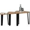 HOMCOM 3 PCs Nesting Table Coffee Table Set MDF Living Room Furniture Walnut -Living Room Furniture Store 15097279 1