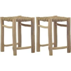 Stools 2 Pcs Brown Seagrass VidaXL