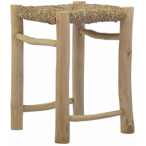 Stools 2 Pcs Brown Seagrass VidaXL 4 Stools 2 Pcs Brown Seagrass VidaXL - Image 2