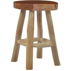 Stool Brown Teak Wood VidaXL