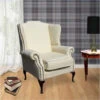 Chesterfield Mallory Saxon Flat Wing High Back Wing Chair UK Manufactured Cottonseed Cream Leather 1 Chesterfield Mallory Saxon Flat Wing High Back Wing Chair UK Manufactured Cottonseed Cream Leather -Living Room Furniture Store 15609563 1