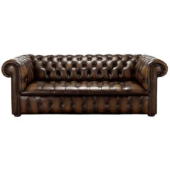 Chesterfield Edwardian 3 Seater Leather Sofa Offer Antique Brown 7 Chesterfield Edwardian 3 Seater Leather Sofa Offer Antique Brown -Living Room Furniture Store 15612932 3