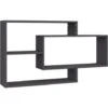 Wall Shelf Grey 104x20x58.5 Cm Engineered Wood VidaXL -Living Room Furniture Store 15898578 1