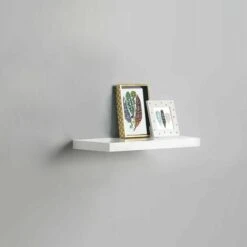 High Gloss Wall Floating Shelf-40CM WHITE