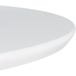 Relaxdays Round Side Tables Set Of 2, Small Matt Coffee Table, Nesting Tables, Wood And Metal, Chromed, 60x60 Cm, White -Living Room Furniture Store 16499699 4