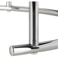 Relaxdays Round Side Tables Set Of 2, Small Matt Coffee Table, Nesting Tables, Wood And Metal, Chromed, 60x60 Cm, White -Living Room Furniture Store 16499699 5