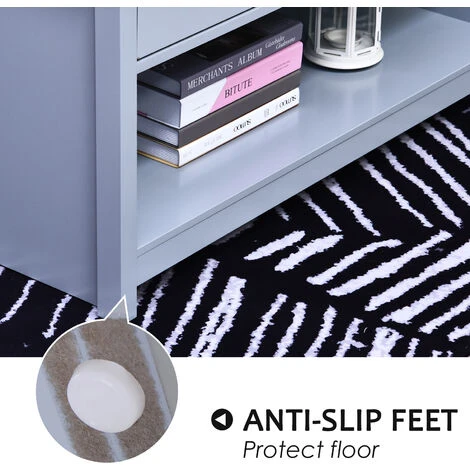 HOMCOM Coffee Table W/ 2 Drawers Open Display Wood Effect Tabletop Retro Style 7 HOMCOM Coffee Table W/ 2 Drawers Open Display Wood Effect Tabletop Retro Style - Image 5