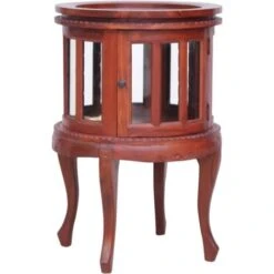Vitrine Cabinet Brown 50x50x76 Cm Solid Mahogany Wood VidaXL
