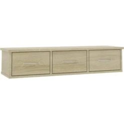 Wall-mounted Drawer Shelf Sonoma Oak 88x26x18.5 Cm Engineered Wood VidaXL