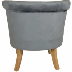 Charles Bentley Toulouse Velvet Occasional Chair With Solid Wood Frame Grey 10 Charles Bentley Toulouse Velvet Occasional Chair With Solid Wood Frame Grey -Living Room Furniture Store 16783838 4