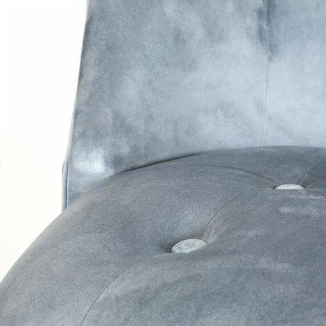 Charles Bentley Toulouse Velvet Occasional Chair With Solid Wood Frame Grey 7 Charles Bentley Toulouse Velvet Occasional Chair With Solid Wood Frame Grey - Image 5