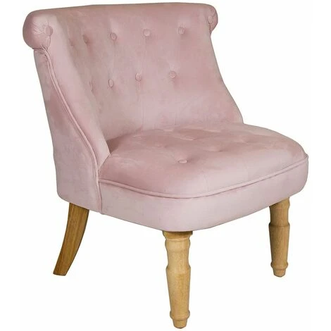 Charles Bentley Toulouse Velvet Occasional Chair With Solid Wood Frame Pink 3 Charles Bentley Toulouse Velvet Occasional Chair With Solid Wood Frame Pink