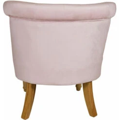 Charles Bentley Toulouse Velvet Occasional Chair With Solid Wood Frame Pink 10 Charles Bentley Toulouse Velvet Occasional Chair With Solid Wood Frame Pink -Living Room Furniture Store 16783839 4
