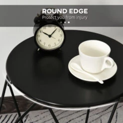 HOMCOM Coffee Table Side Table Nordic Minimalist Style Steel Living Room -Living Room Furniture Store 16914013 5