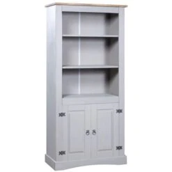 Cupboard Mexican Pine Corona Range Grey 80x40x170 Cm VidaXL