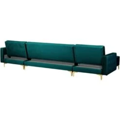 Modular U-Shaped Corner Sofa Bed 3 Seater 2 Chaises Teal Velvet Aberdeen -Living Room Furniture Store 16944821 5