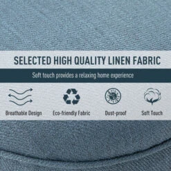 HOMCOM Fabric Single Sofa Armchair Upholstered W/Pillow Wood Leg Livingroom Blue 11 HOMCOM Fabric Single Sofa Armchair Upholstered W/Pillow Wood Leg Livingroom Blue -Living Room Furniture Store 16968347 5