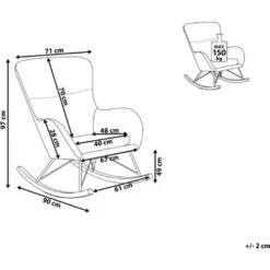 Glam Traditional Rocking Chair Velvet Fabric Wooden Rockers Dark Grey Ellan 9 Glam Traditional Rocking Chair Velvet Fabric Wooden Rockers Dark Grey Ellan -Living Room Furniture Store 17304621 3