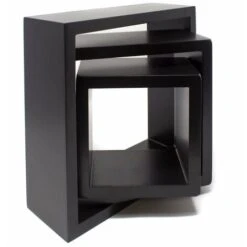 At Home Comforts Set Of 3 Black Cube Shelves 10 At Home Comforts Set Of 3 Black Cube Shelves -Living Room Furniture Store 17596997 4