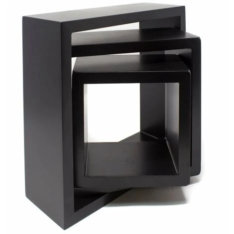 At Home Comforts Set Of 3 Black Cube Shelves 6 At Home Comforts Set Of 3 Black Cube Shelves - Image 4