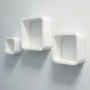 At Home Comforts Set Of 3 White Cube Shelves -Living Room Furniture Store 17596998 1