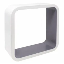 At Home Comforts Set Of 3 White And Grey Cube Shelves -Living Room Furniture Store 17596999 4