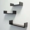 At Home Comforts Set Of 3 Black Floating Shelves -Living Room Furniture Store 17597001 1