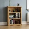 Corona 3 Tier Low Bookcase Solid Pine Shelving Storage Unit