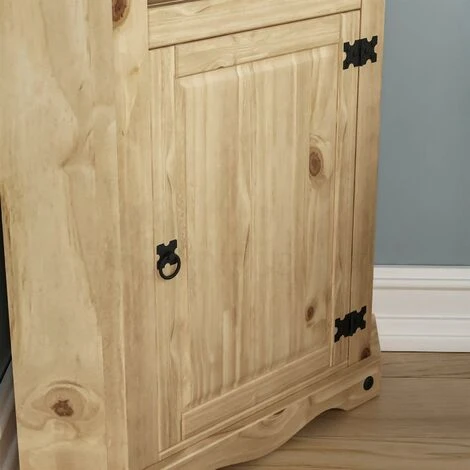 Corona 1 Door Corner Bookcase Solid Pine Shelving Storage Unit 7 Corona 1 Door Corner Bookcase Solid Pine Shelving Storage Unit - Image 5