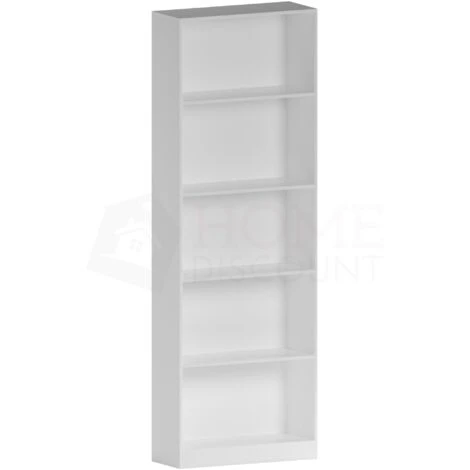 Cambridge 5 Tier Extra Large Bookcase Shelving Storage Unit, White 7 Cambridge 5 Tier Extra Large Bookcase Shelving Storage Unit, White - Image 5