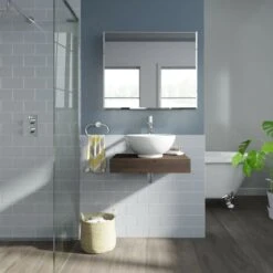 Mode Orion Chestnut Wall Hung Countertop Basin Shelf -Living Room Furniture Store 17789413 4