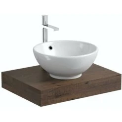 Mode Orion Chestnut Wall Hung Countertop Basin Shelf -Living Room Furniture Store 17789413 5
