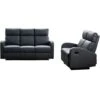 Boston Grey Leather 3+2 Seater Recliner Sofa Set -Living Room Furniture Store 17791406 1