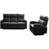 Boston Black Leather 3+2 Seater Recliner Sofa Set -Living Room Furniture Store 17791412 1